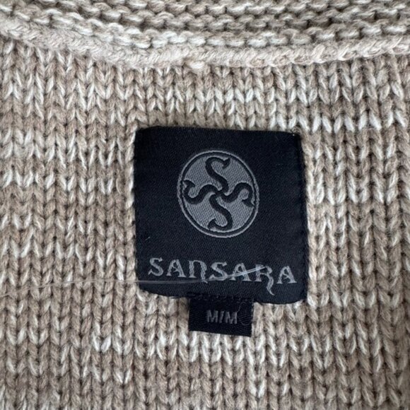 Sansara Aztek wool blend knit button up cardigan sweater. Women's size M - Picture 5 of 11